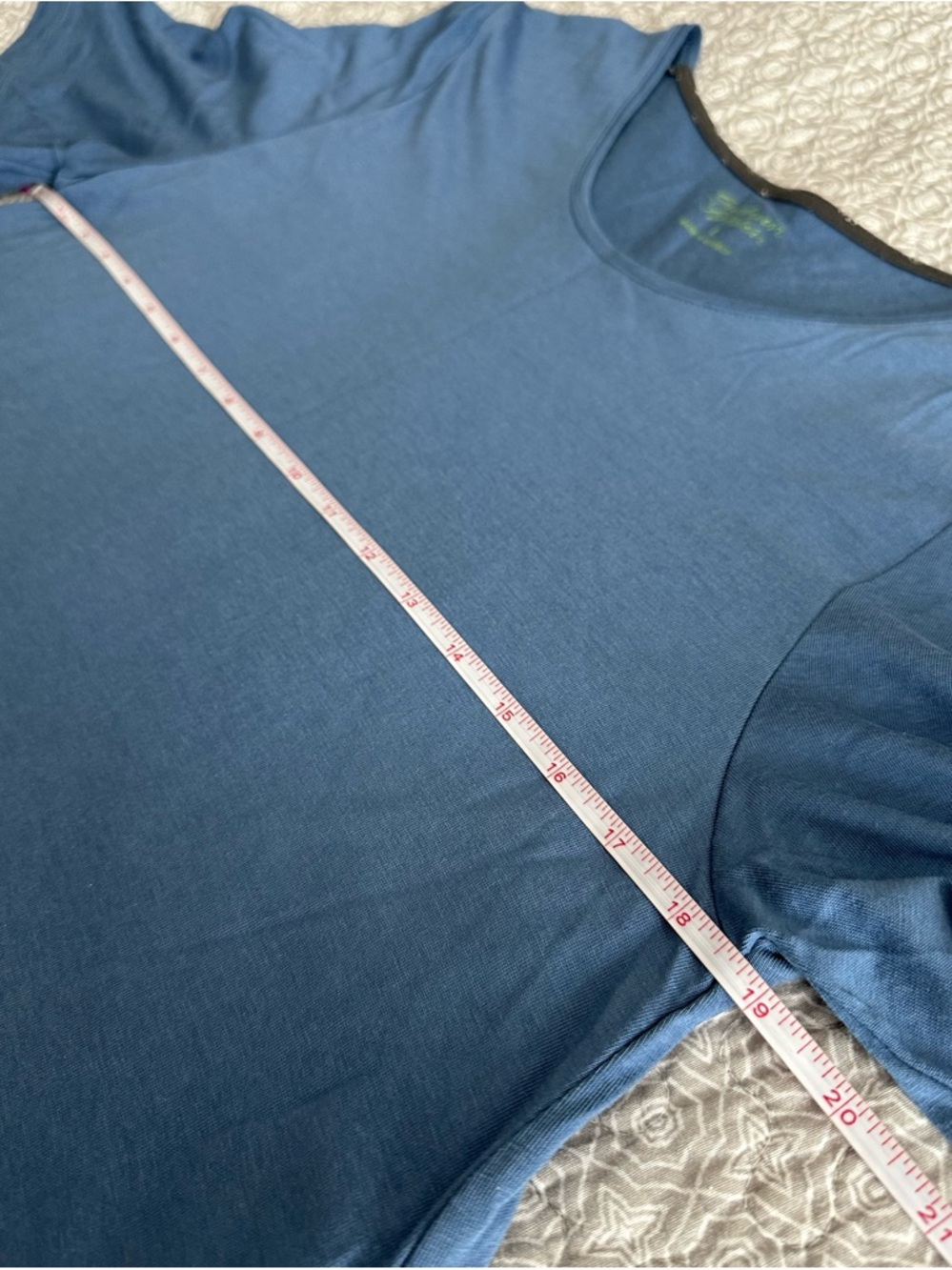Gudrun Sjoden Short Sleeve Midi Dress Blue Knit Organic Cotton Modal Size L - Picture 6 of 9
